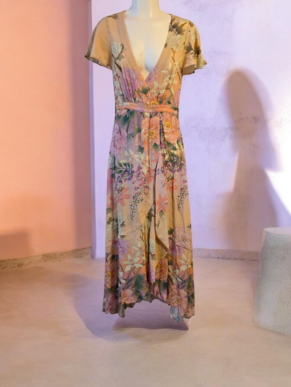 Spell Floral Wrap Maxi Dress - Size XXS